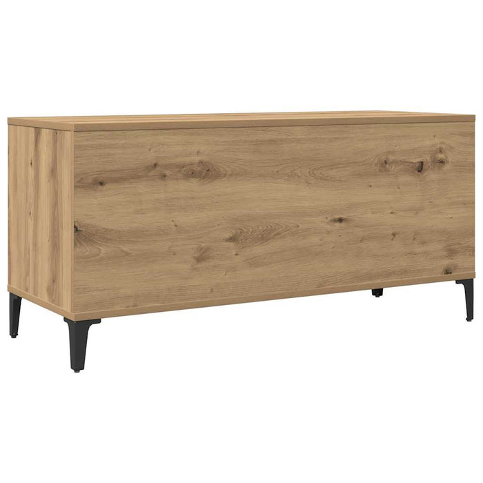 Dulap de discuri stejar artizanal, 100x38x48 cm, lemn prelucrat - WALTI WALTI