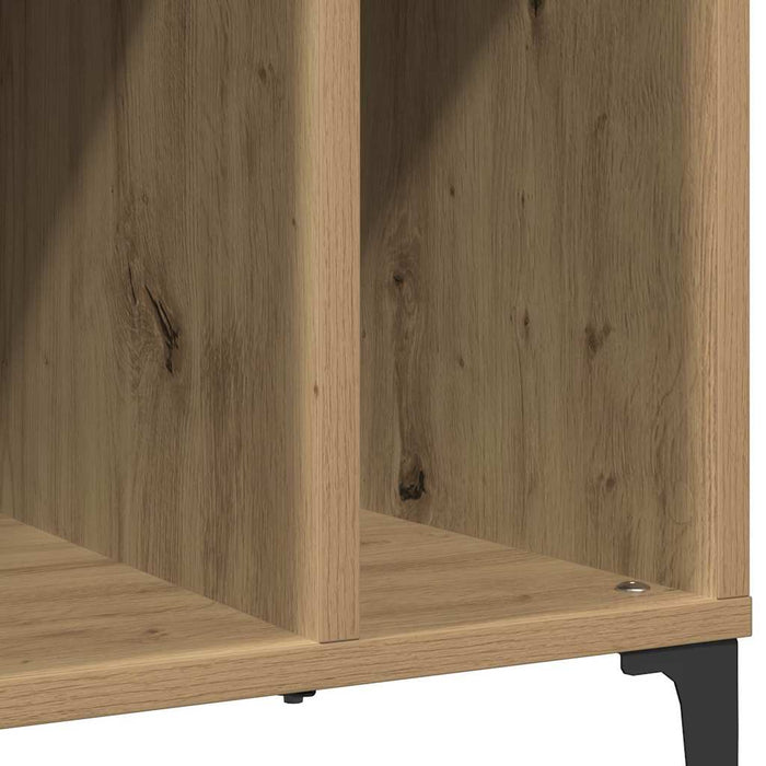 Dulap de discuri stejar artizanal, 100x38x48 cm, lemn prelucrat - WALTI WALTI