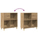 Dulap discuri stejar artizanal 84,5x38x89 cm lemn prelucrat - WALTI WALTI