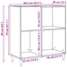 Dulap discuri stejar artizanal 84,5x38x89 cm lemn prelucrat - WALTI WALTI