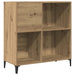 Dulap discuri stejar artizanal 84,5x38x89 cm lemn prelucrat - WALTI WALTI