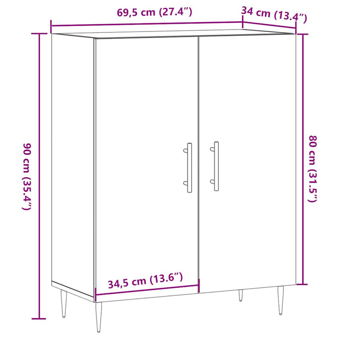 Dulap, lemn vechi, 69,5x34x90 cm, lemn prelucrat - WALTI WALTI