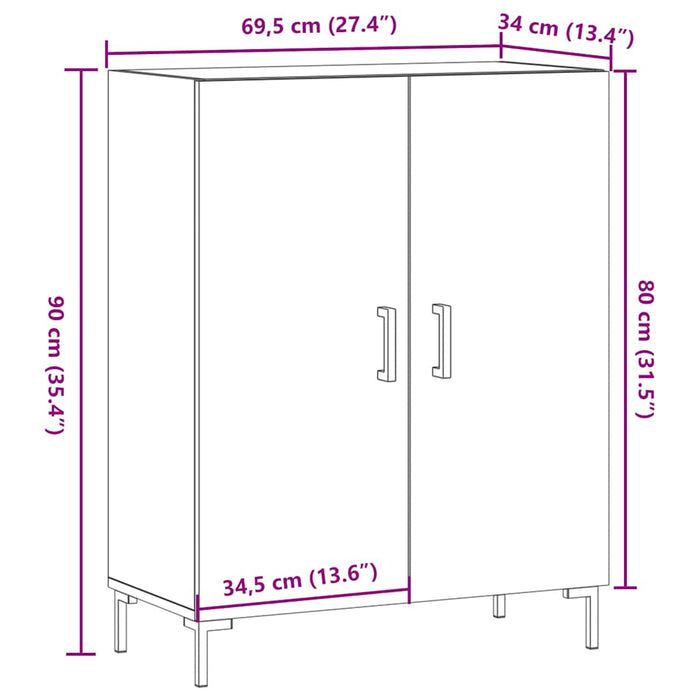 Dulap, lemn vechi, 69,5x34x90 cm, lemn prelucrat - WALTI WALTI