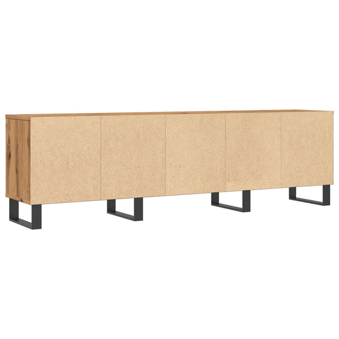 Comodă TV, stejar artizanal, 150x30x44,5 cm, lemn prelucrat - WALTI WALTI