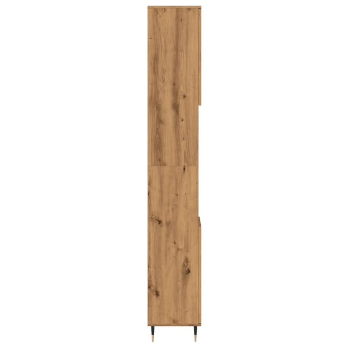 Dulap de baie, stejar artizanal, 30x30x190 cm, lemn prelucrat - WALTI WALTI