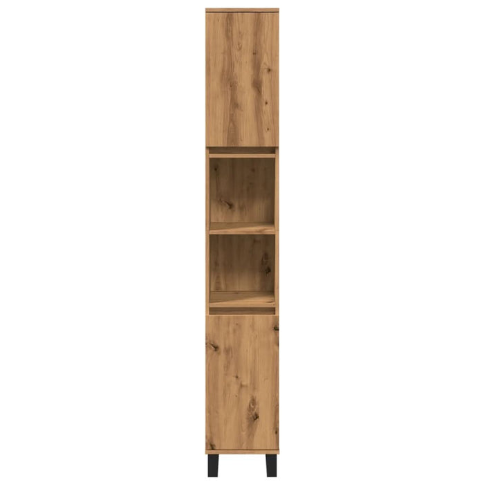 Dulap de baie, stejar artizanal, 30x30x190 cm, lemn prelucrat - WALTI WALTI