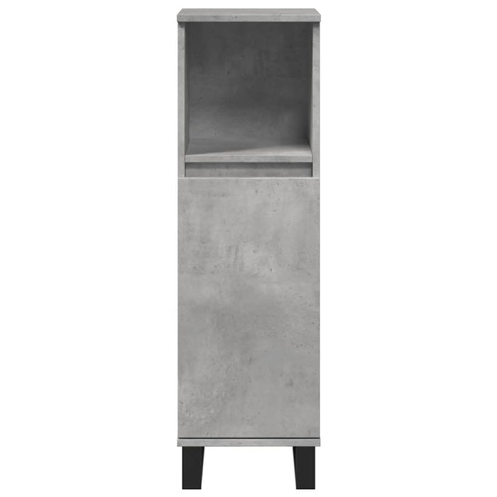 Dulap de baie, gri beton, 30x30x100 cm, lemn prelucrat - WALTI WALTI