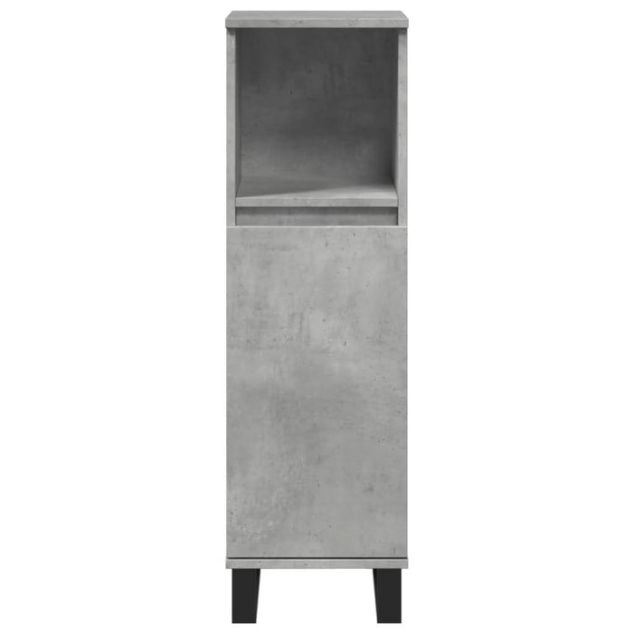 Dulap de baie, gri beton, 30x30x100 cm, lemn prelucrat - WALTI WALTI