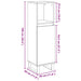 Dulap de baie, gri beton, 30x30x100 cm, lemn prelucrat - WALTI WALTI