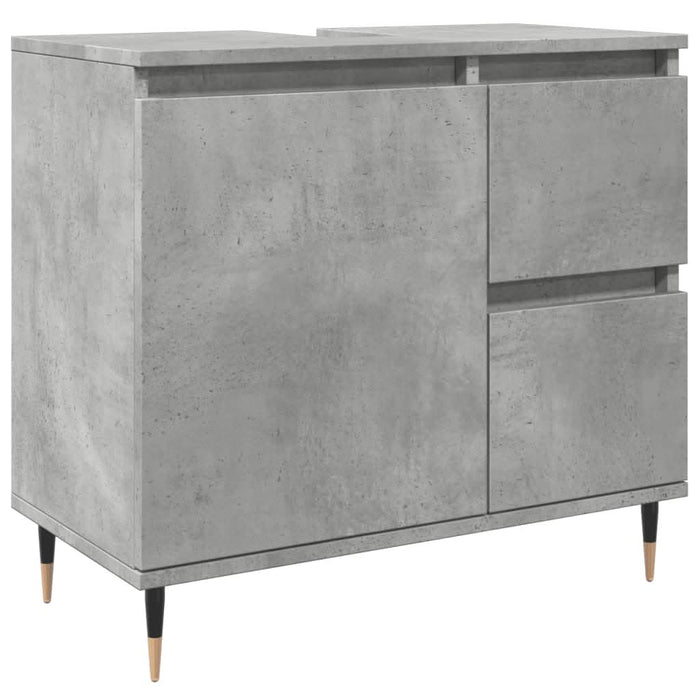 Dulap de baie, gri beton, 65x33x60 cm, lemn prelucrat - WALTI WALTI