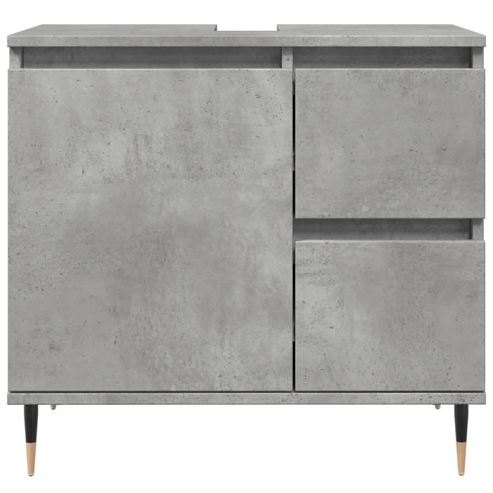 Dulap de baie, gri beton, 65x33x60 cm, lemn prelucrat - WALTI WALTI