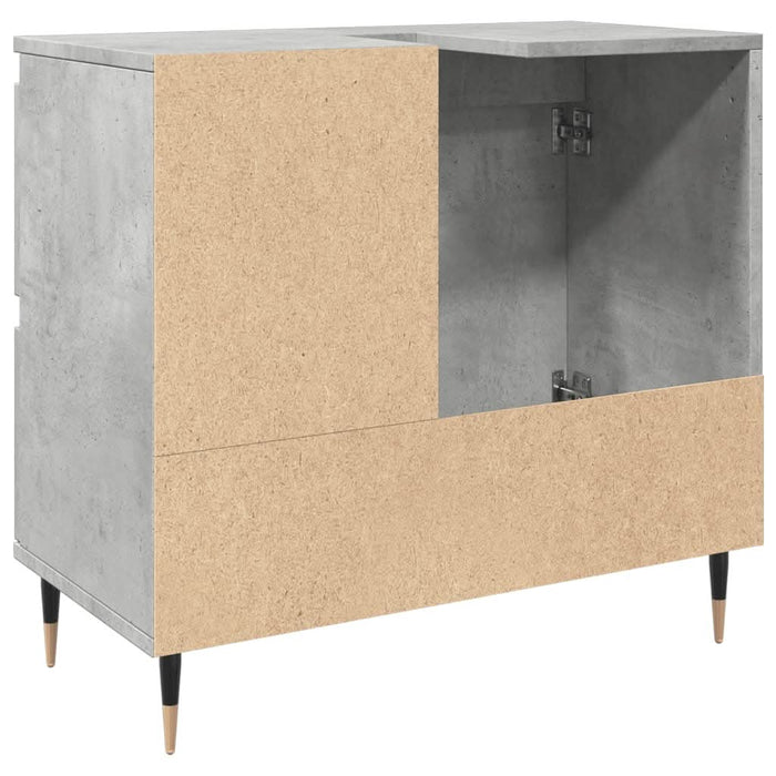 Dulap de baie, gri beton, 65x33x60 cm, lemn prelucrat - WALTI WALTI