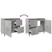 Dulap de baie, gri beton, 65x33x60 cm, lemn prelucrat - WALTI WALTI