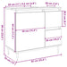 Dulap de baie, gri beton, 65x33x60 cm, lemn prelucrat - WALTI WALTI