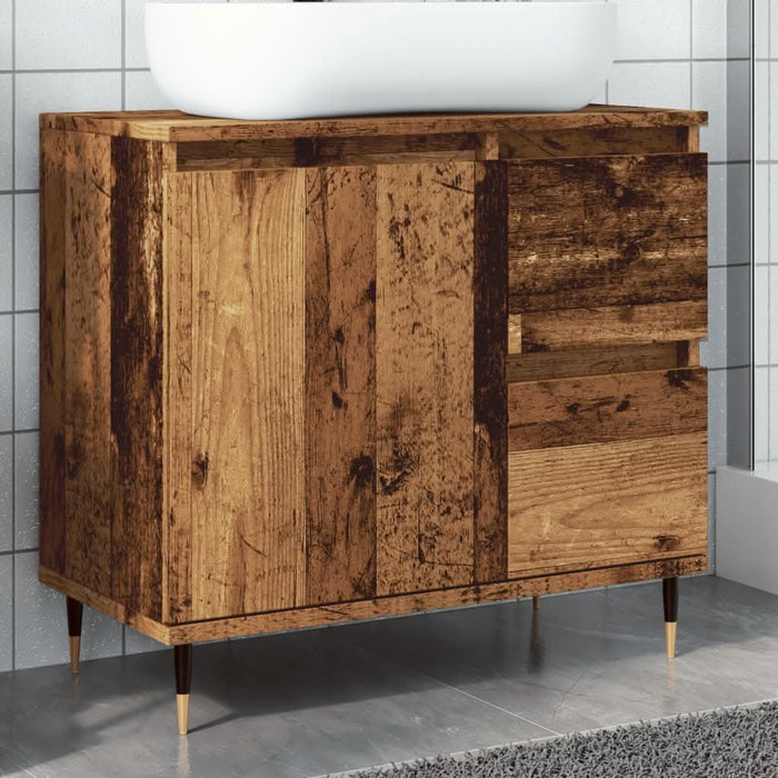 Dulap de baie, lemn vechi, 65x33x60 cm, lemn prelucrat - WALTI WALTI