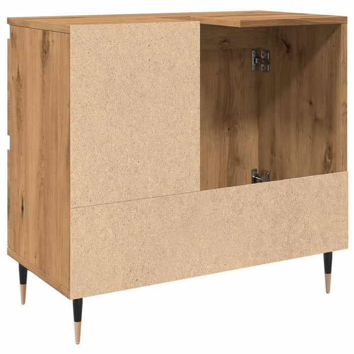 Dulap de baie, stejar artizanal, 65x33x60 cm, lemn prelucrat - WALTI WALTI
