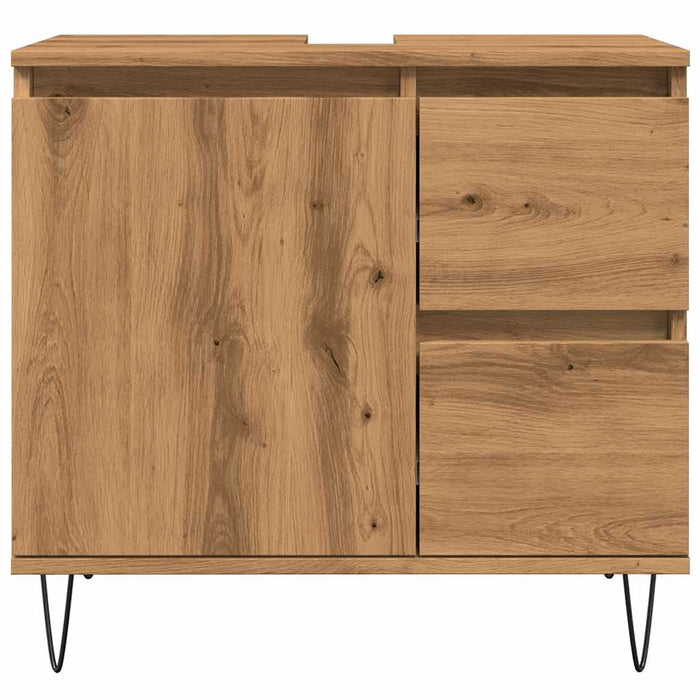 Dulap chiuvetă baie, stejar artizanal 65x33x60cm lemn prelucrat - WALTI WALTI