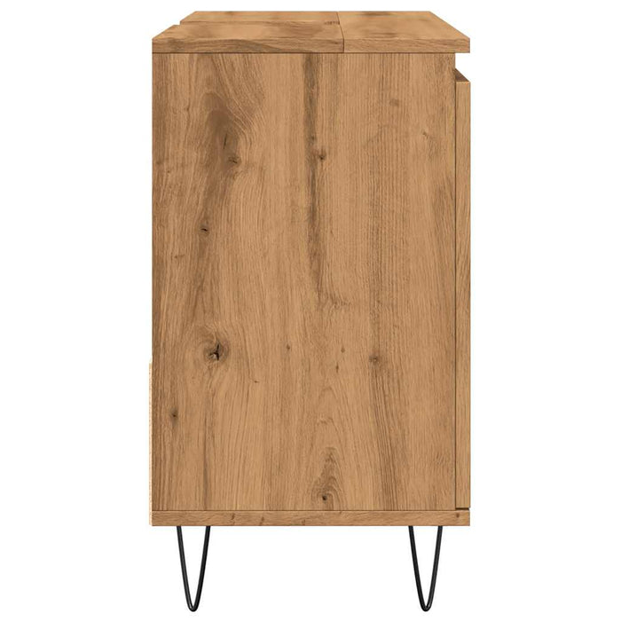 Dulap chiuvetă baie, stejar artizanal 65x33x60cm lemn prelucrat - WALTI WALTI
