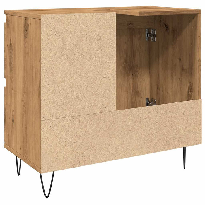 Dulap chiuvetă baie, stejar artizanal 65x33x60cm lemn prelucrat - WALTI WALTI