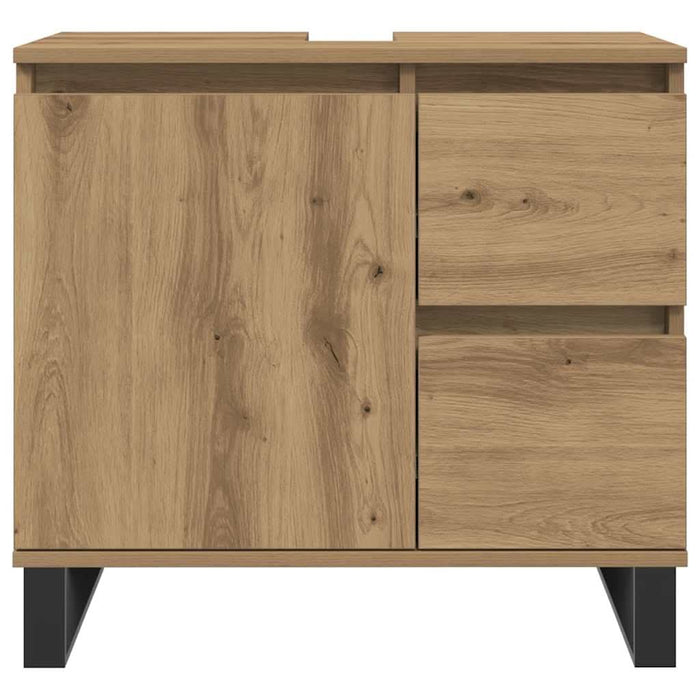 Dulap chiuvetă baie, stejar artizanal 65x33x60cm lemn prelucrat - WALTI WALTI