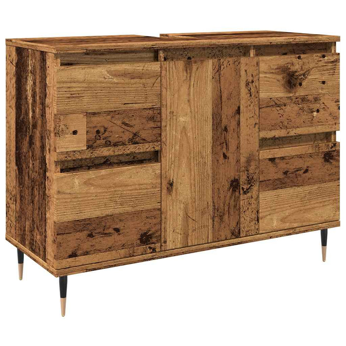 Dulap pentru baie, lemn vechi, 80x33x60 cm, lemn prelucrat - WALTI WALTI