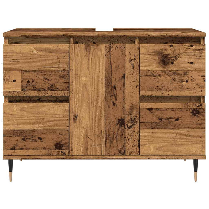 Dulap pentru baie, lemn vechi, 80x33x60 cm, lemn prelucrat - WALTI WALTI
