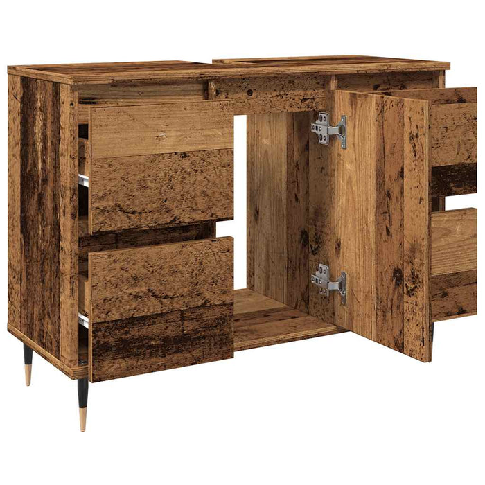 Dulap pentru baie, lemn vechi, 80x33x60 cm, lemn prelucrat - WALTI WALTI
