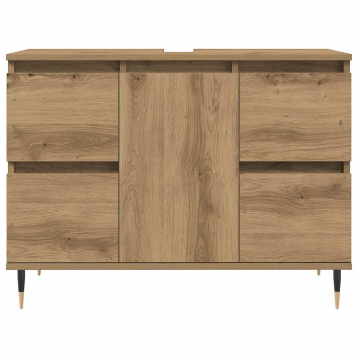 Dulap pentru baie stejar artizanal, 80x33x60 cm, lemn prelucrat - WALTI WALTI