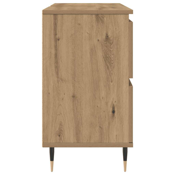 Dulap pentru baie stejar artizanal, 80x33x60 cm, lemn prelucrat - WALTI WALTI