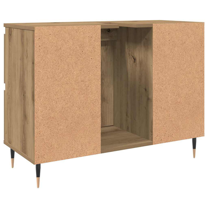 Dulap pentru baie stejar artizanal, 80x33x60 cm, lemn prelucrat - WALTI WALTI
