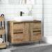Dulap pentru baie stejar artizanal, 80x33x60 cm, lemn prelucrat - WALTI WALTI