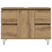 Dulap pentru baie stejar artizanal, 80x33x60 cm, lemn prelucrat - WALTI WALTI