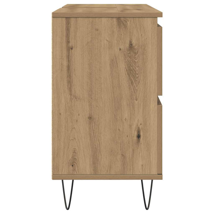 Dulap pentru baie stejar artizanal, 80x33x60 cm, lemn prelucrat - WALTI WALTI
