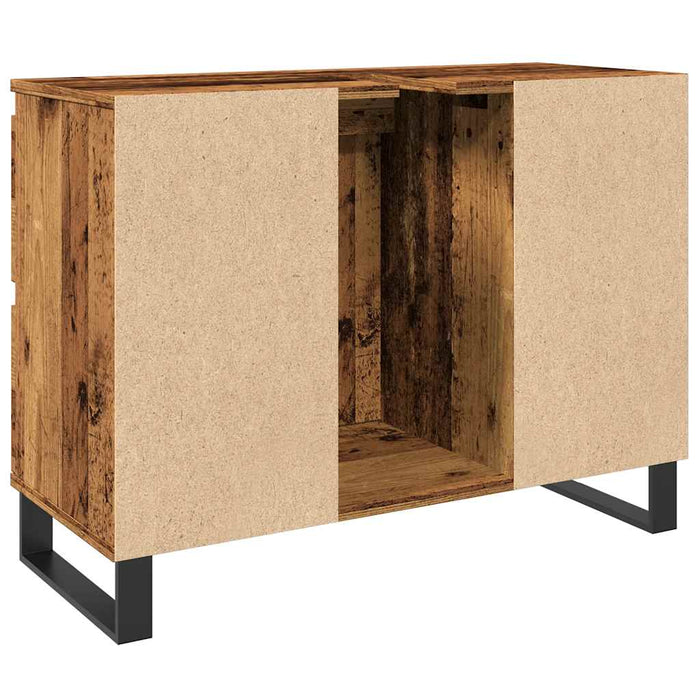 Dulap chiuvetă baie, lemn vechi, 80x33x60 cm, lemn prelucrat - WALTI WALTI