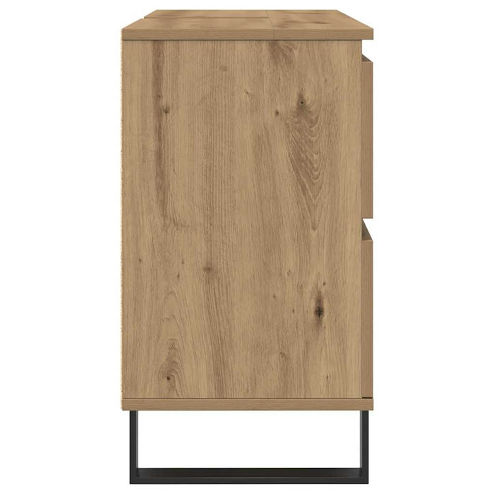 Dulap chiuvetă baie stejar artizanal 80x33x60 cm lemn prelucrat - WALTI WALTI