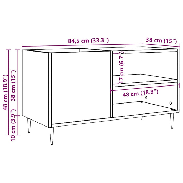 Dulap pentru discuri, lemn vechi, 84,5x38x48 cm, lemn prelucrat - WALTI WALTI