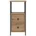 Noptiere 2 buc. stejar artizanal, 34x35,5x70 cm, lemn prelucrat - WALTI WALTI