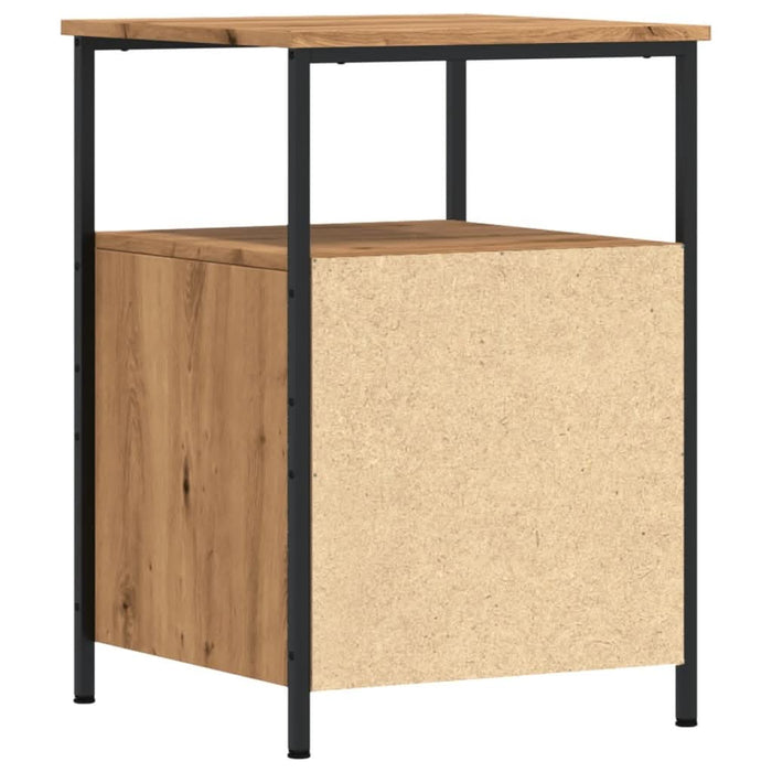 Noptiere 2 buc. stejar artizanal, 34x35,5x50 cm, lemn prelucrat - WALTI WALTI