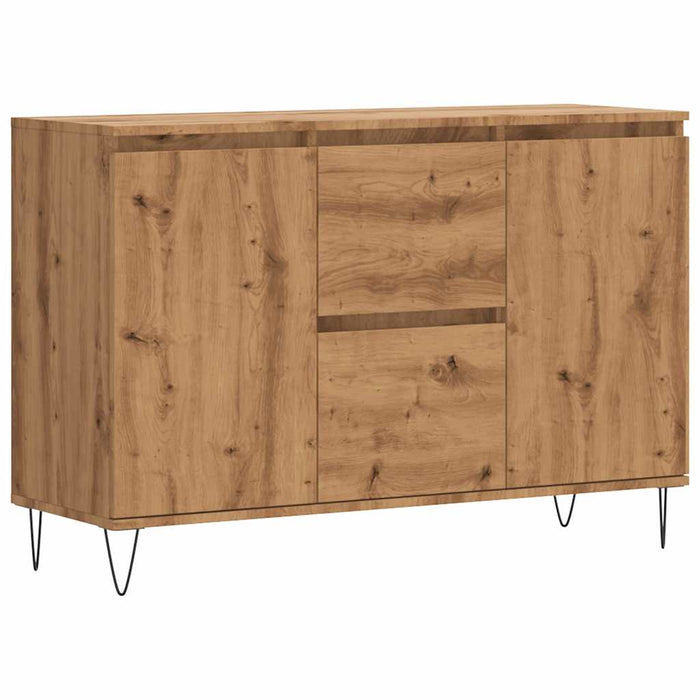 Servantă, stejar artizanal, 104x35x70 cm, lemn prelucrat - WALTI WALTI