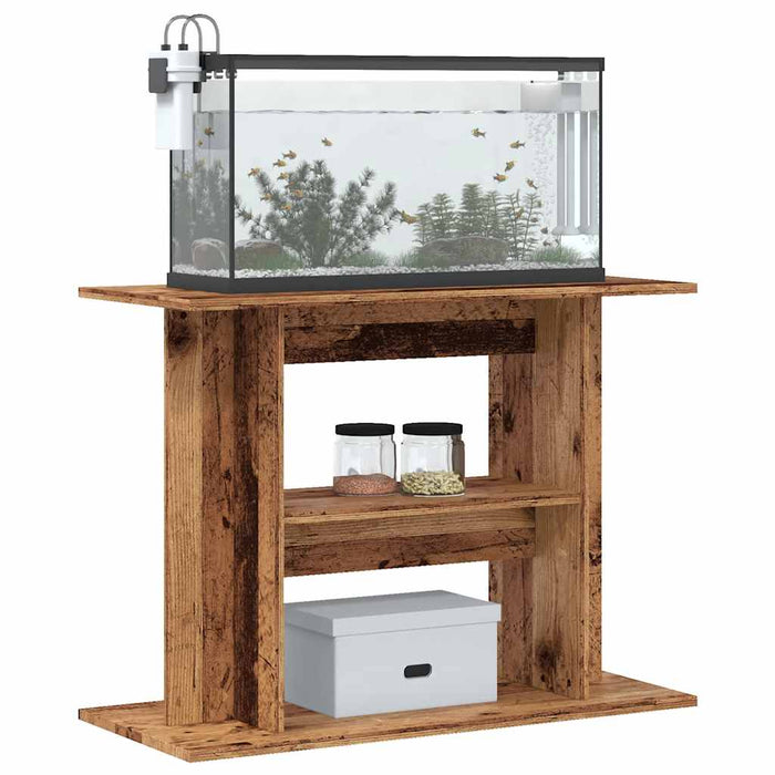 Suport pentru acvariu, lemn vechi, 80x35x60 cm, lemn stratificat WALTI