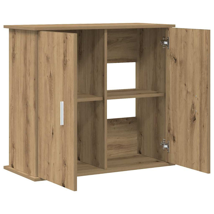 Suport pentru acvariu, stejar artizanal, 81x36x73 cm, lemn stratificat WALTI