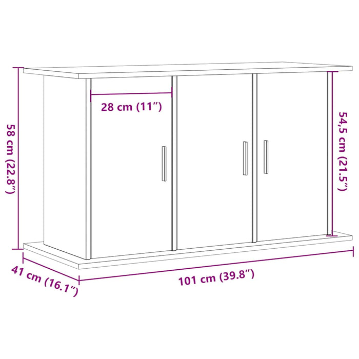 Suport pentru acvariu, lemn vechi, 101x41x58 cm, lemn prelucrat - WALTI WALTI