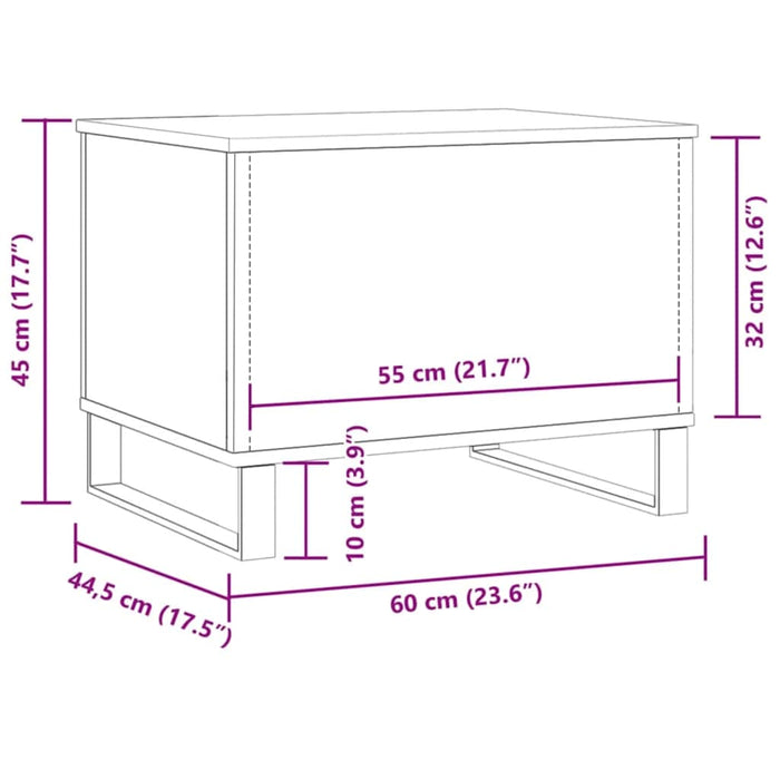Suport pentru acvariu, stejar artizanal, 36x75x72,5 cm, lemn stratificat WALTI
