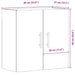 Dulap de perete, stejar artizanal, 60x31x60 cm, lemn prelucrat - WALTI WALTI