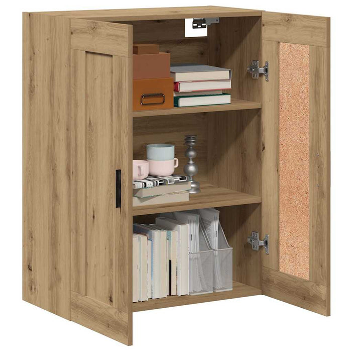 Dulap pe perete stejar artizanal, 69,5x34x90 cm, lemn prelucrat - WALTI WALTI