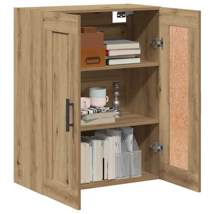 Dulap pe perete stejar artizanal, 69,5x34x90 cm, lemn prelucrat - WALTI WALTI