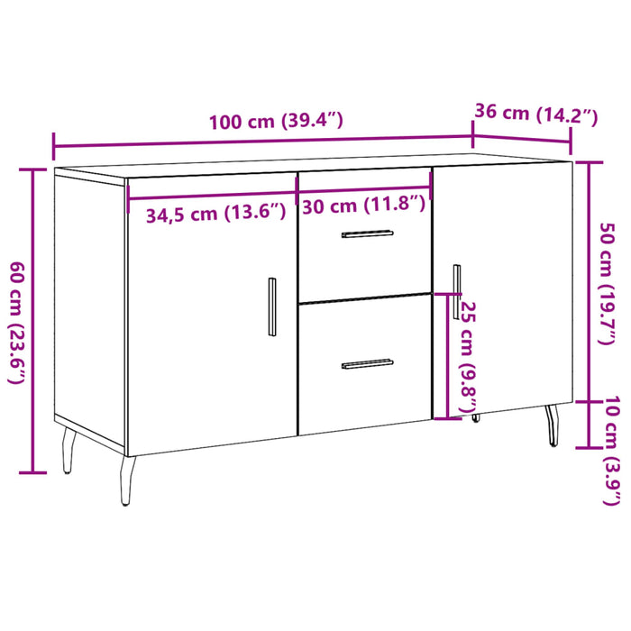 Dulap, lemn vechi, 100x36x60 cm, lemn prelucrat - WALTI WALTI