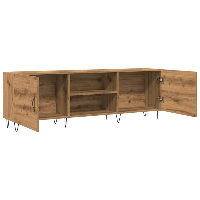 Dulap TV, stejar artizanal, 150x30x50 cm, lemn prelucrat - WALTI WALTI