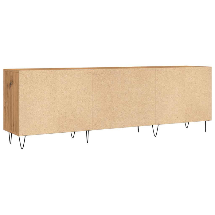 Dulap TV, stejar artizanal, 150x30x50 cm, lemn prelucrat - WALTI WALTI