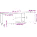 Dulap TV, stejar artizanal, 150x30x50 cm, lemn prelucrat - WALTI WALTI